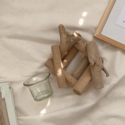 Handcrafted Beachwood Glow Candle Holder