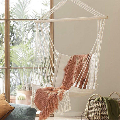 Boho Bliss - Handcrafted Macrame Hanging Hammock