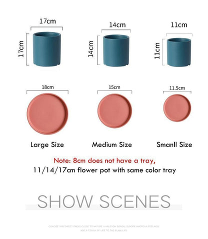 Vibrant Traditional Circular Ceramic Pot Planter