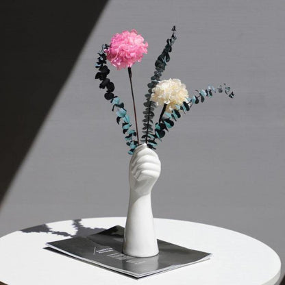 Hands of Bloom Ceramic Vase
