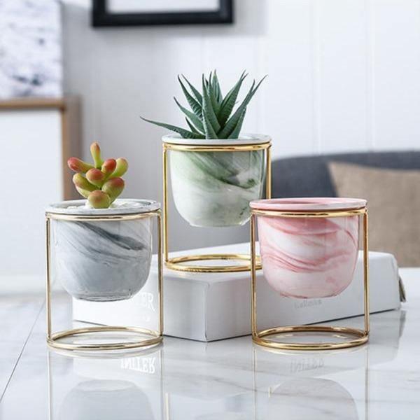 Regal Marble Ceramic Planter