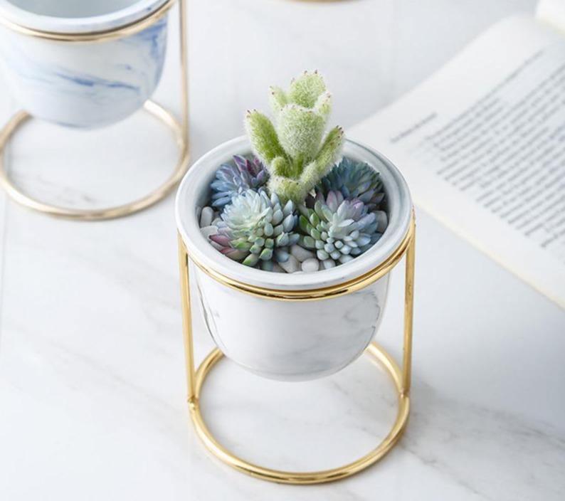 Regal Marble Ceramic Planter
