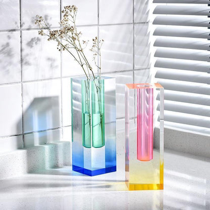 Radiant Prism Acrylic Vase