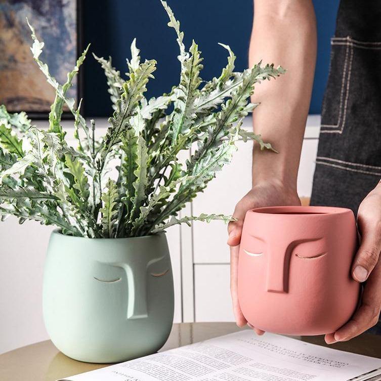 Restful Gaze Abstract Face Planter