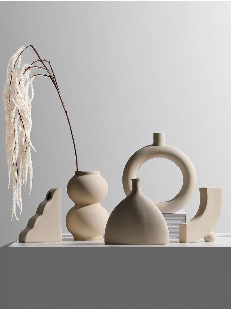 SereneStone™ - Contemporary Ceramic Vase Set