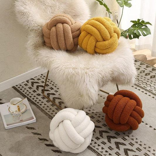 Triple Twist Cotton Fleece Cushion