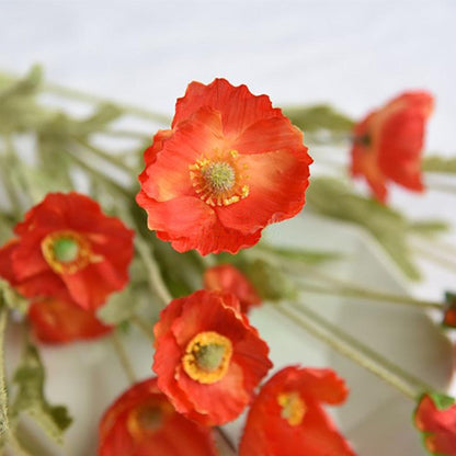 Faux Red Flowers