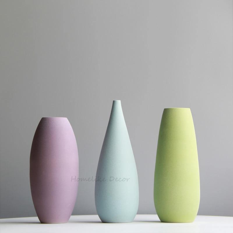 Delicate Hued Ceramic Floral Vases