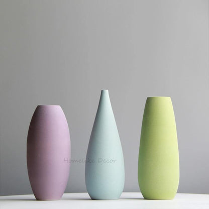 Delicate Hued Ceramic Floral Vases