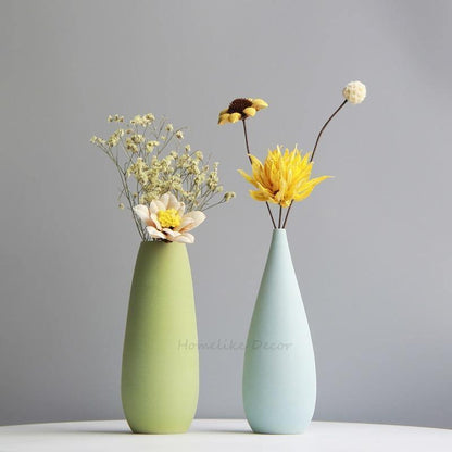 Delicate Hued Ceramic Floral Vases