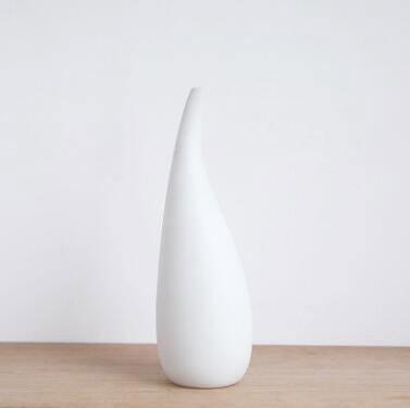 White Porcelain Vase with Water Drop Design