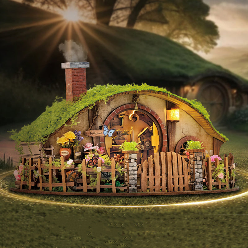 🌿 DIY Wooden Magic Ring Casa Miniature Dollhouse Kit