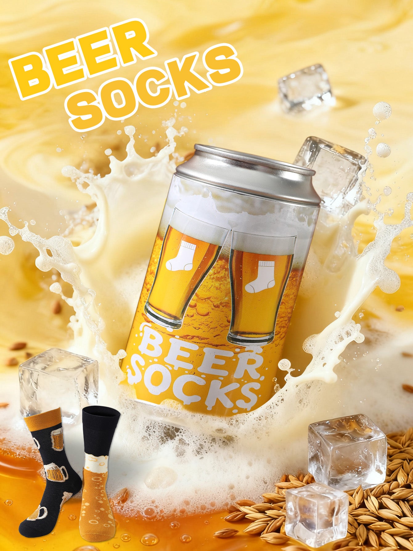 Beer Socks Gift Can — 2 Pairs 🍺🧦