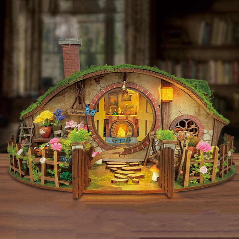 🌿 DIY Wooden Magic Ring Casa Miniature Dollhouse Kit