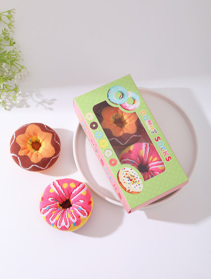 🍩 Donut Cozy Socks – 2 Pair Gift Set
