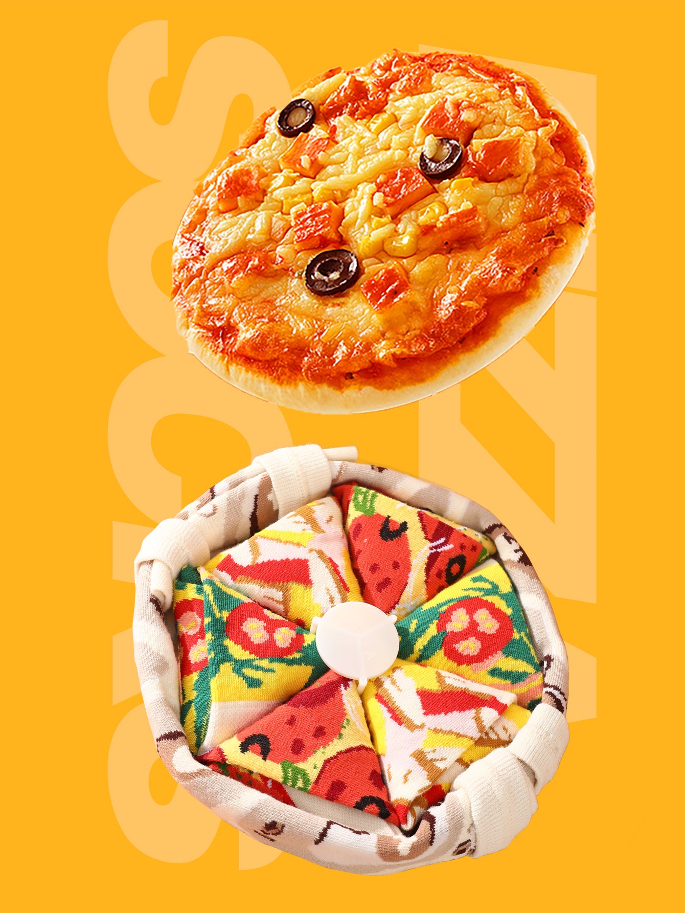 🍕 Pizza Socks Gift Box — 4 Pairs