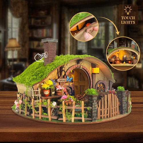 🌿 DIY Wooden Magic Ring Casa Miniature Dollhouse Kit