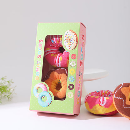 🍩 Donut Cozy Socks – 2 Pair Gift Set