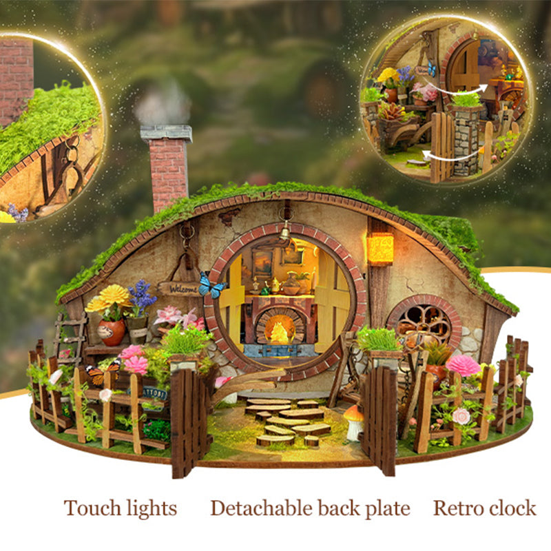 🌿 DIY Wooden Magic Ring Casa Miniature Dollhouse Kit