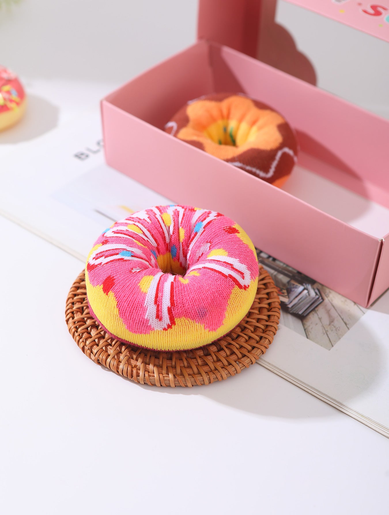 🍩 Donut Cozy Socks – 2 Pair Gift Set