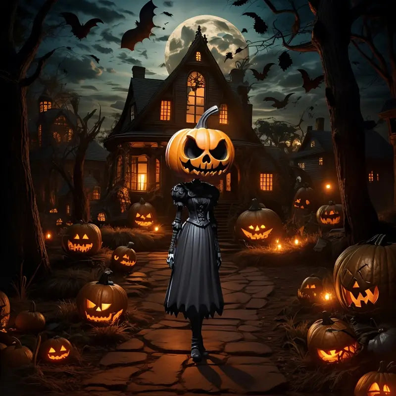 Pumpkira™ – The Midnight Pumpkin Figurine