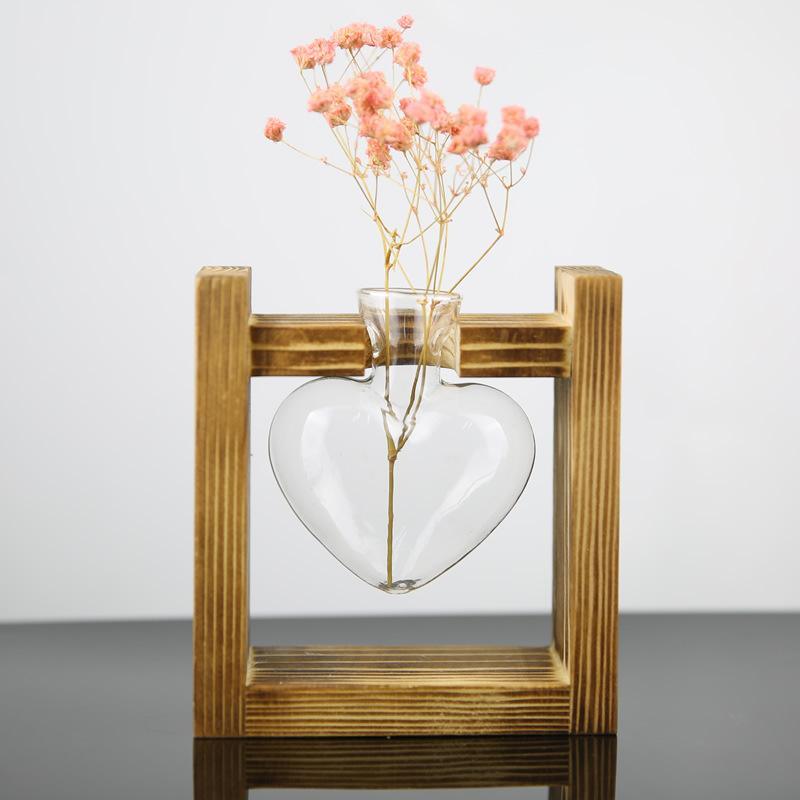 Eternal Heart - Glass & Wood Propagation Vase