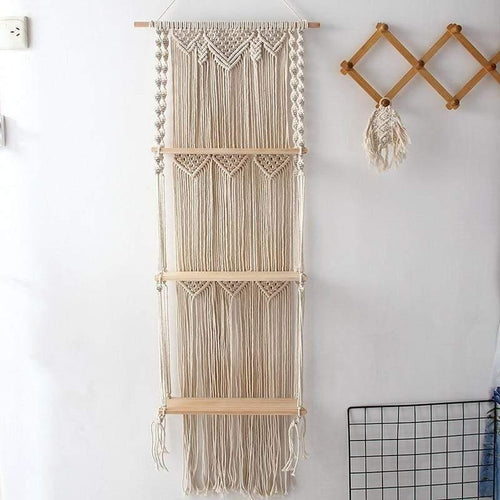3-Level Macrame Hanging Shelves