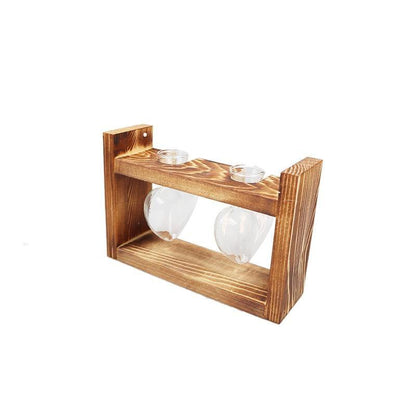 Eternal Heart - Glass & Wood Propagation Vase